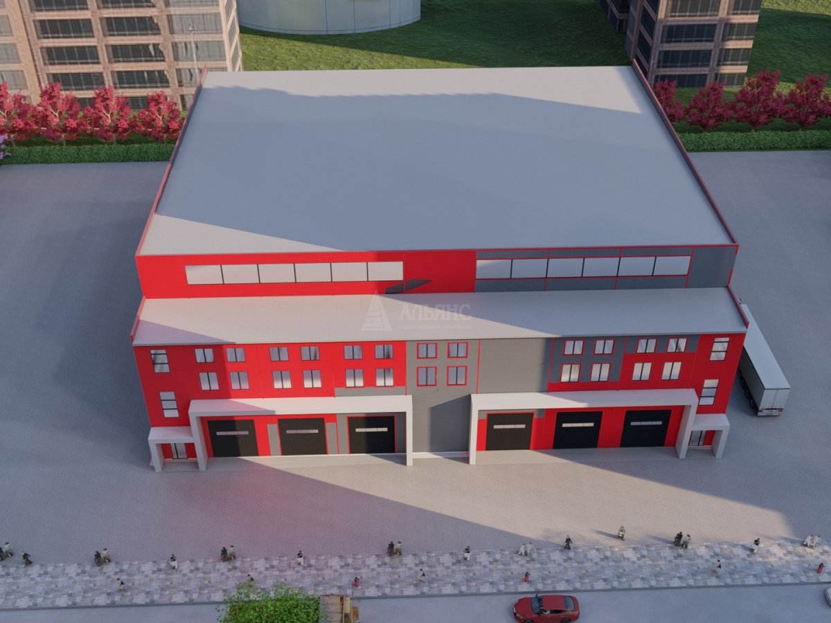 3D визуализация Склад-ангар из сэндвич-панелей - фото 4