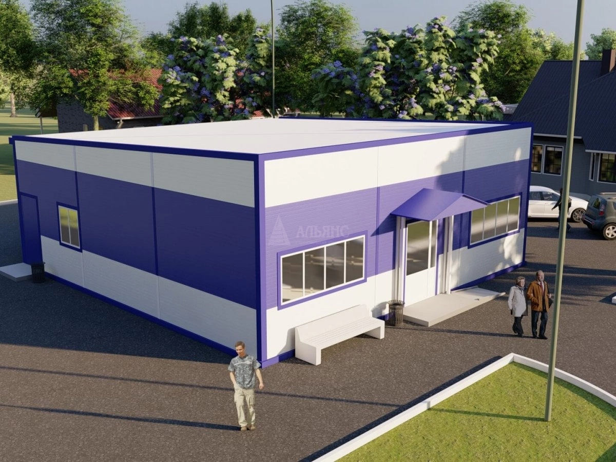 3D визуализация Магазин из сэндвич-панелей - фото 2