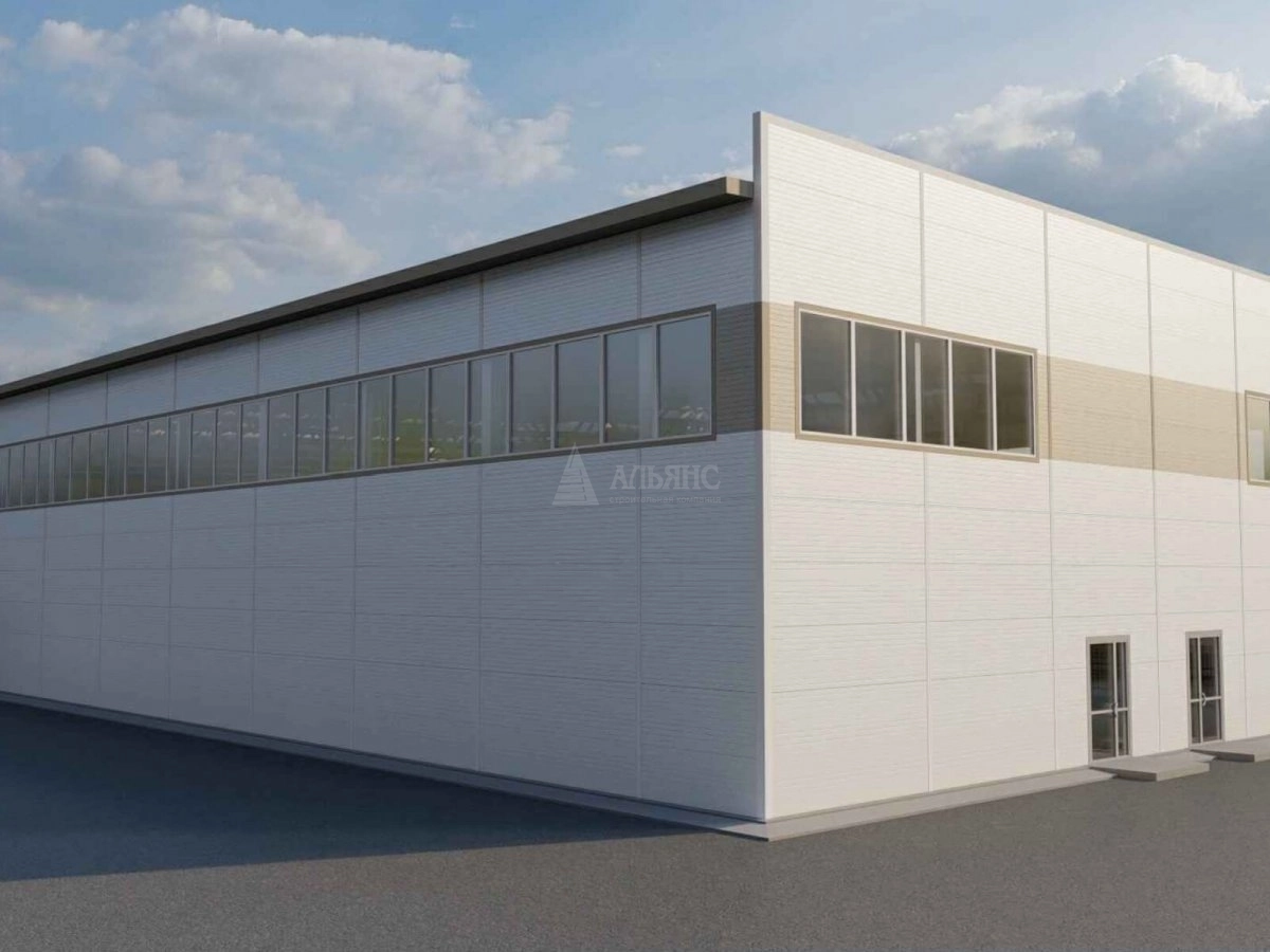 3D визуализация Футбольный манеж из сэндвич-панелей - фото 4