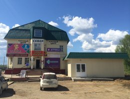 Продуктовый гастроном 500 м2 из сэндвич-панелей, построенная компанией Альянс - Продуктовый гастроном 500 м2, Визинга, республика Коми