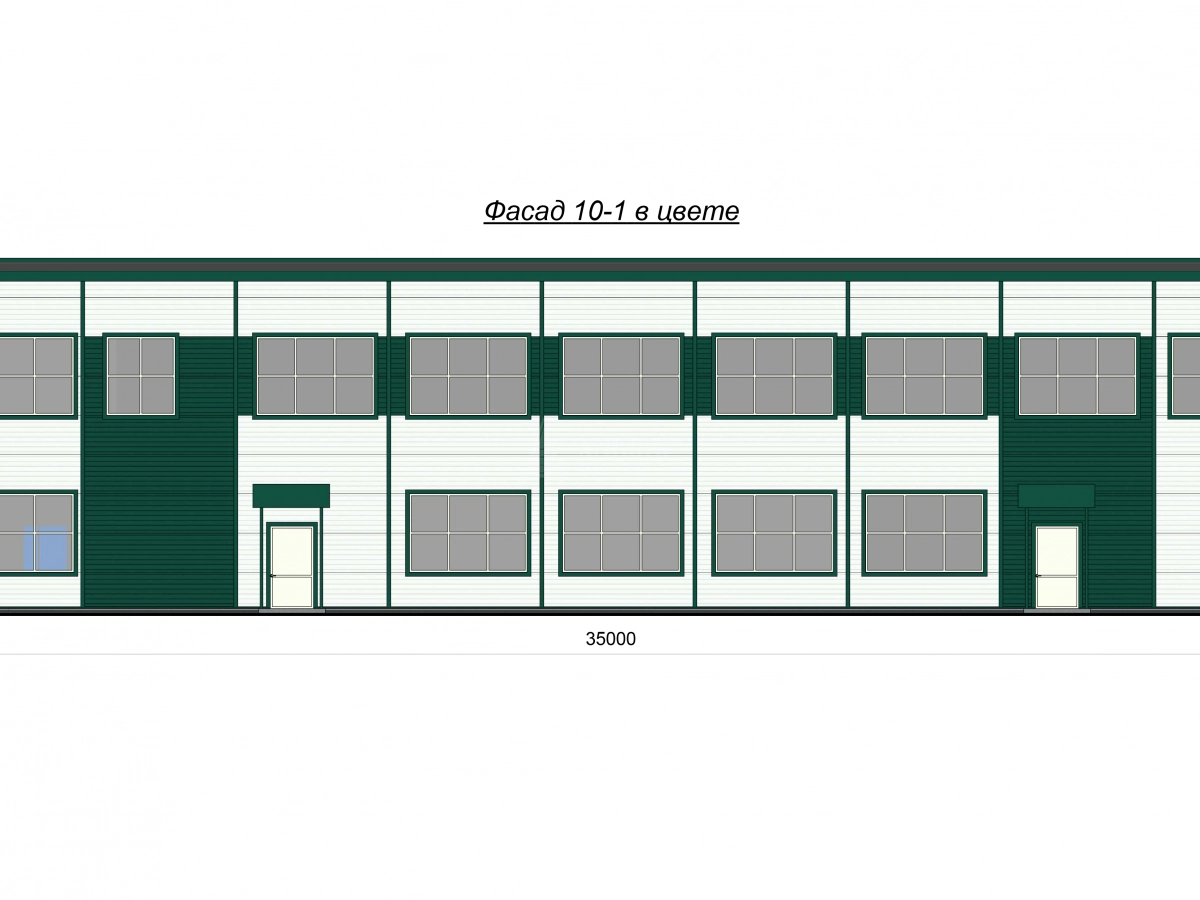 3D визуализация Здание АБК из сэндвич-панелей - фото 6